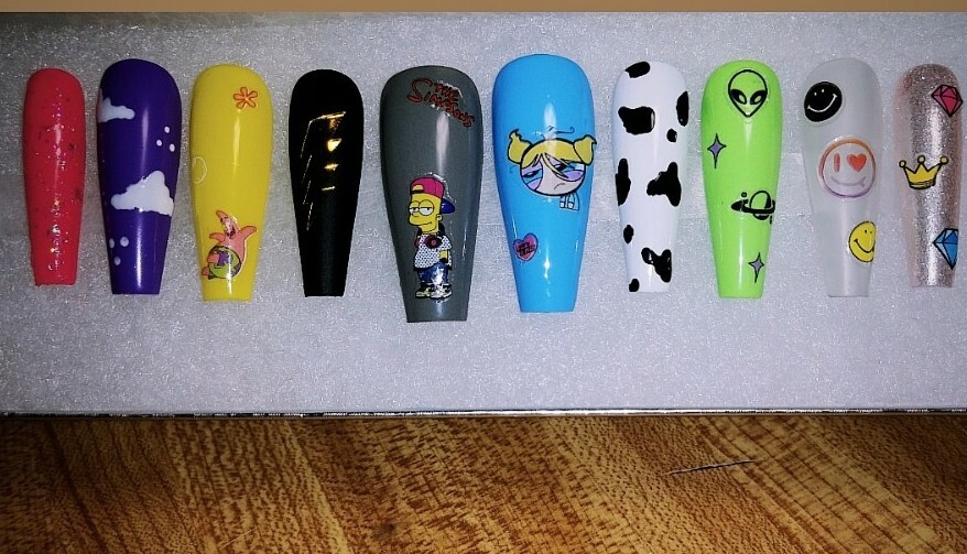 Medium Coffin 90s Mashup Random Design / Multi Theme / Custom