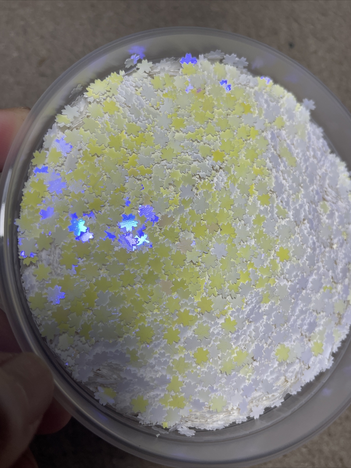 50G Solvent Resistant Iridescent cherry Blossom Glitter Nail Art Face Crafts
