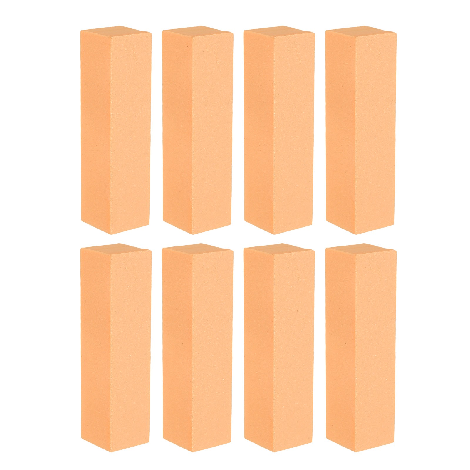8pcs Nail Buffer Block 120 Grit Nail File for Nail Buffing, Orange