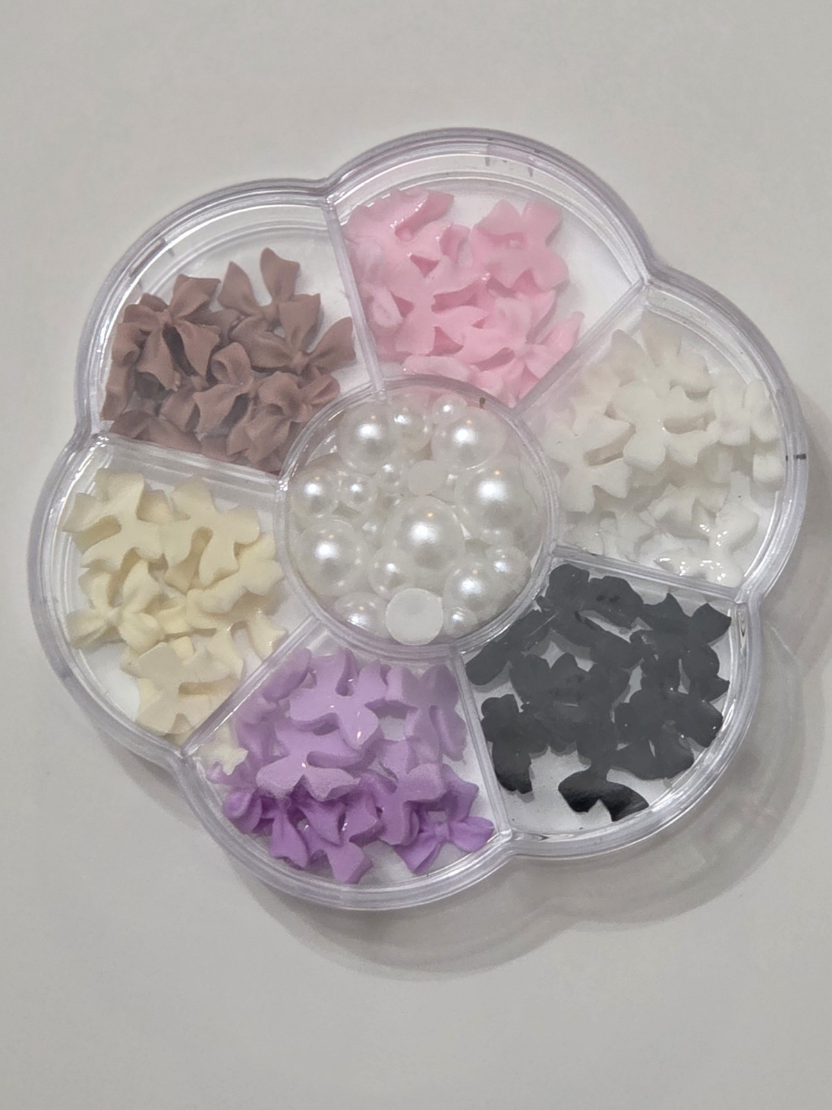 1 Box Bow Nail Charms 3D Resin Nail Art Cute Bow Knot 100pcs