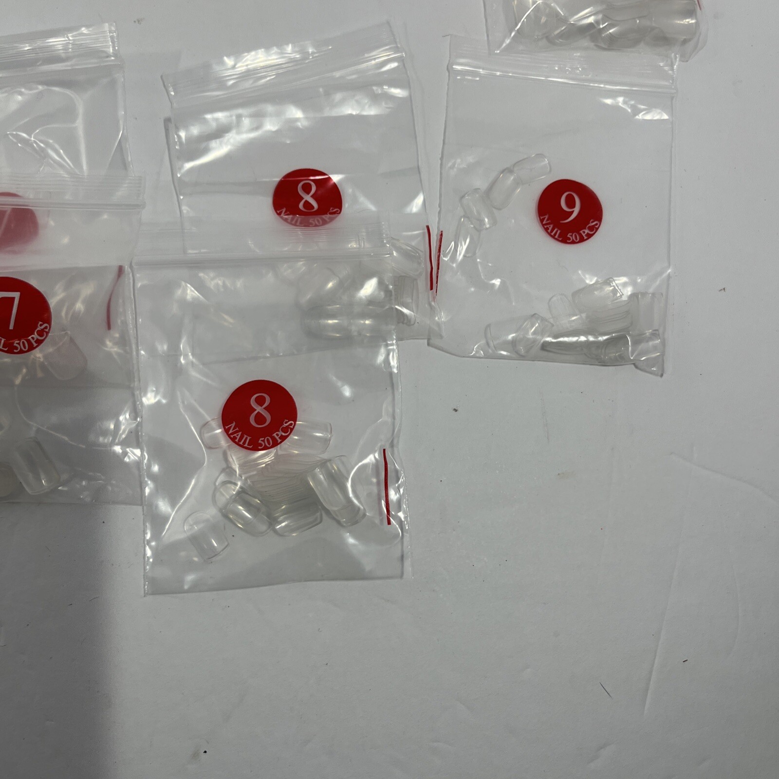 Nail Salon Nails 0-9 Clear