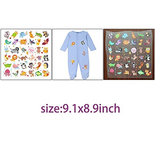Heat Transfer Stickers – Iron on Appliques Cute Butterfly Dinosaur-1