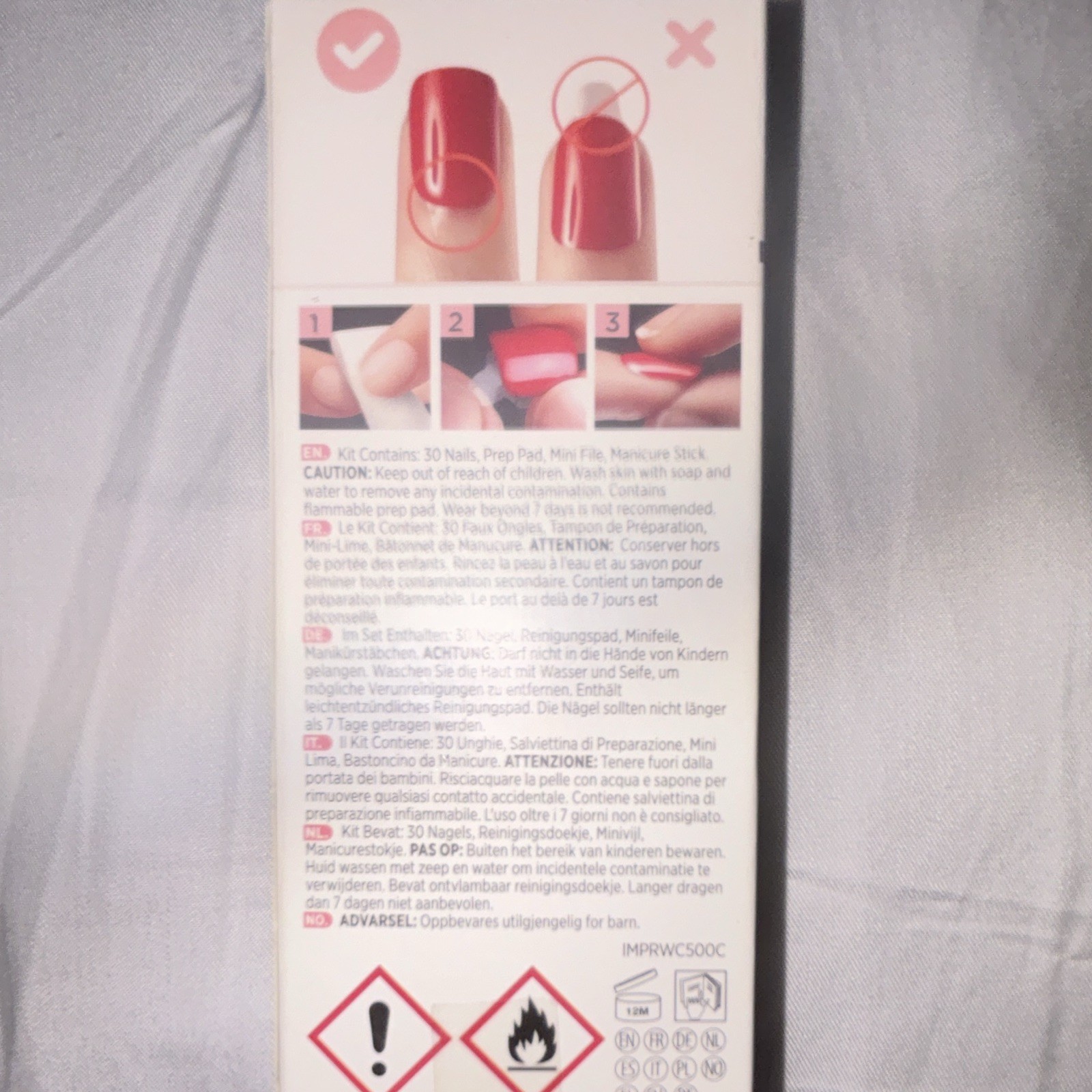imPRESS Press-On Nails No Glue Wider Fit Short Square Matte Pride 30ct