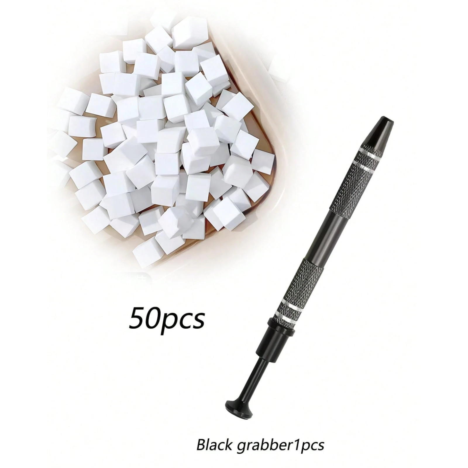 Nail Art Soft Sponges With Metal Grabber Pen for Ombre and Aura Nail Art Tools