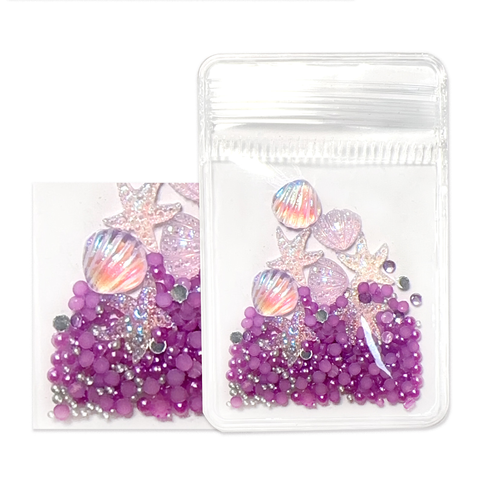 Resin Camellia Flower Nail Charms Starfish Shiny Nail Art Decoration Exquisite