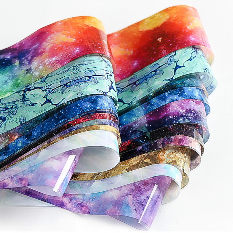 Galaxy Sheet Nail Art Transfer Decals Stickers UV Lace Manicure Decoration DIY
