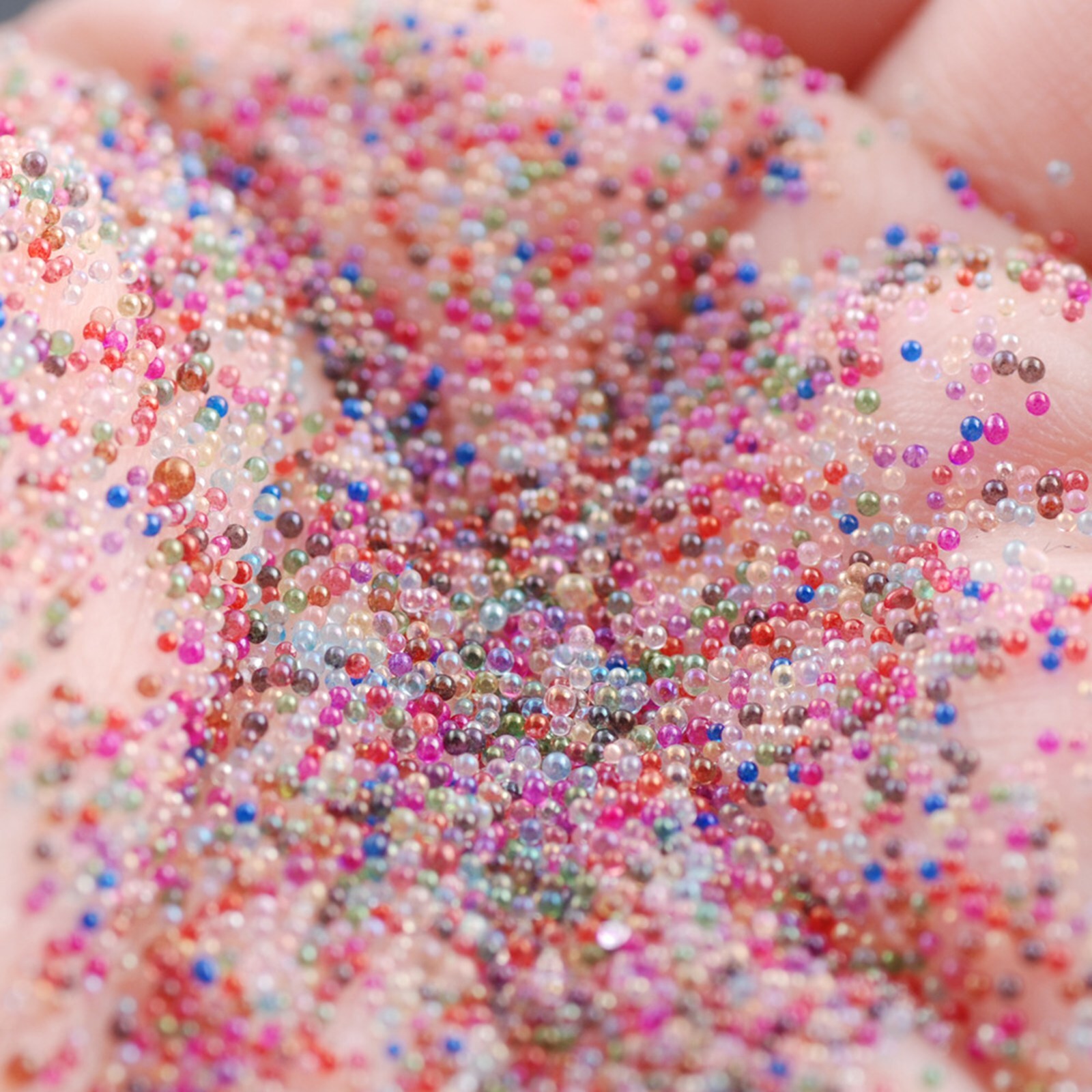 30gram Caviar Glass Mini 3D Micro Beads 0.6-0.8mm + Storage Box Nail Art Tip
