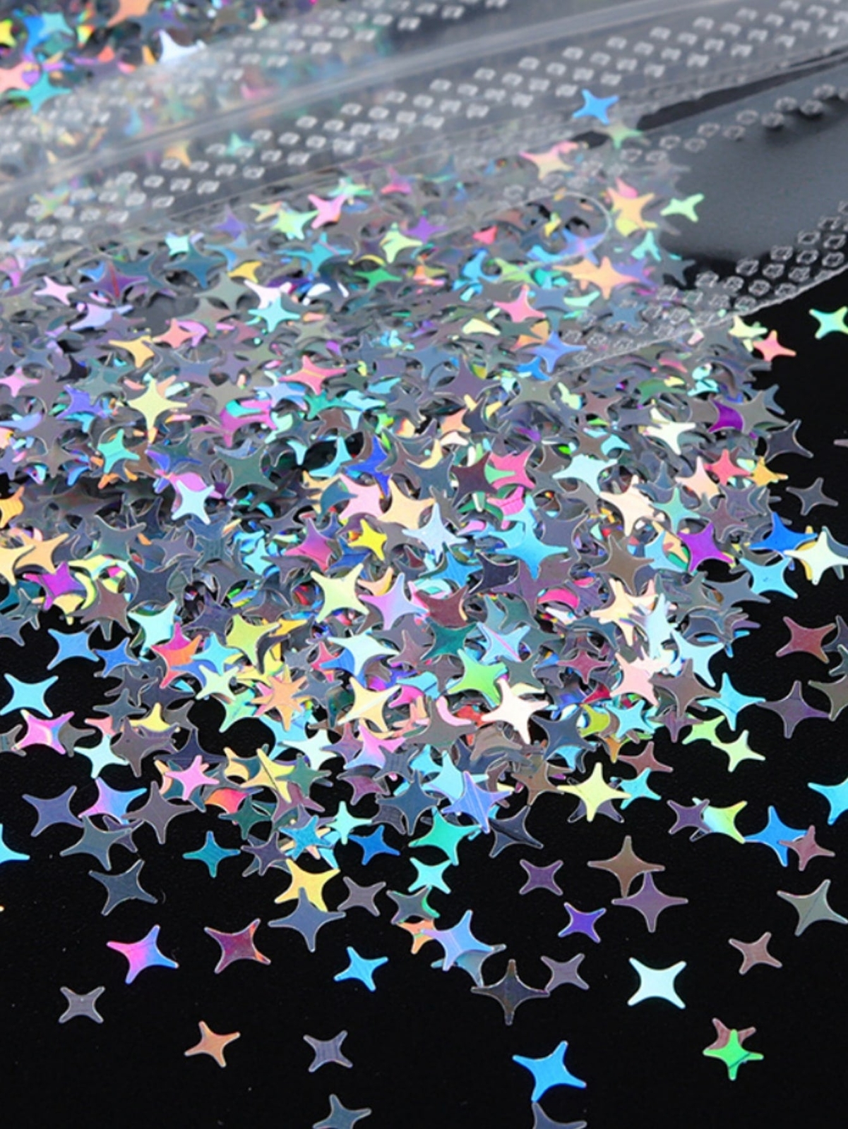 1bag Four-Pointed Star Holographic Nail Art Sequin Diy Charms Nails Accessories