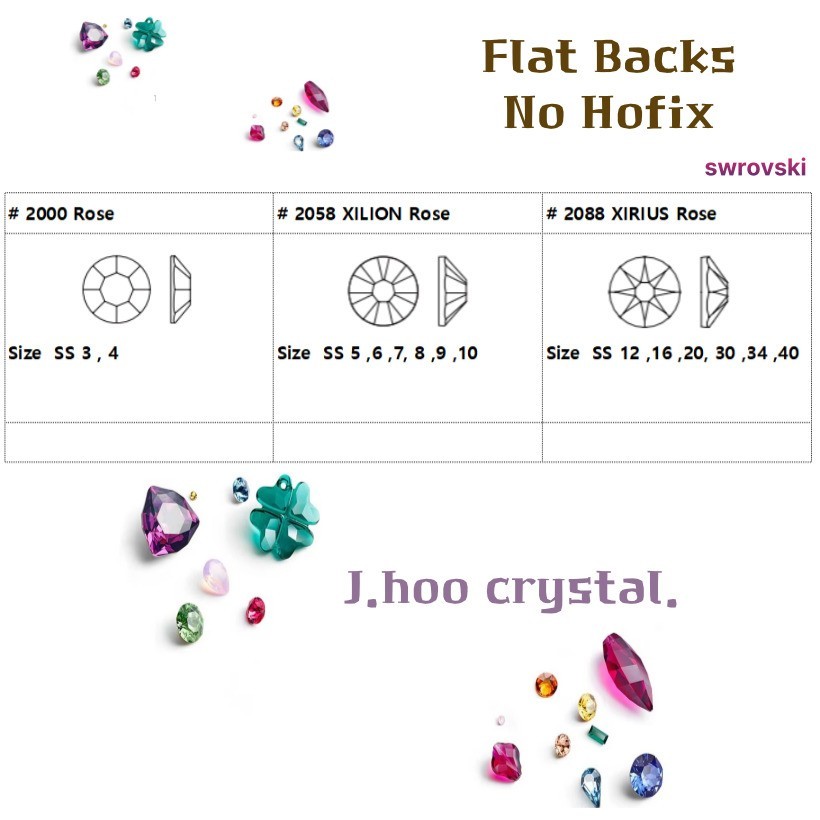 Swarovski 2088 Flat Back Crystal AB Rhinestones Factory Pack 1440pcs Nail Art