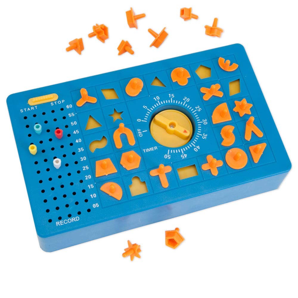TimeShock Retro Timed Fun Board Game with Timer and Pop-up 9″ x 5″ x 2″, Blue