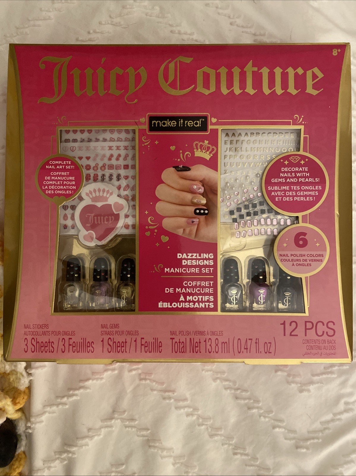 Juicy Couture Dazzling Designs Manicure Set – Complete Nail Art Set, Nail G…