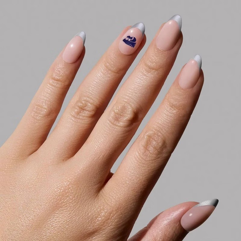 Kansas State Wildcats Press-On Nails: Almond Shape, Gloss Finish, 30 Pieces