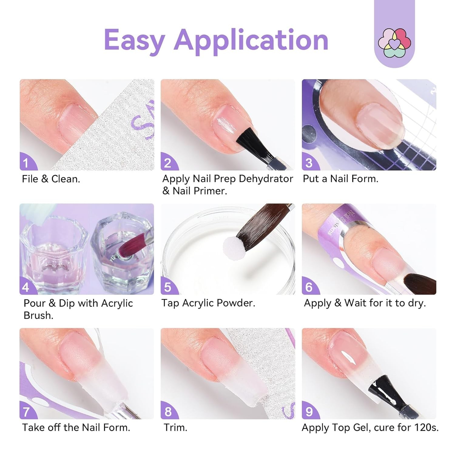 Acrylic Nail Kit Beginners Set 30g Clear Powder Liquid Nail Art Tools