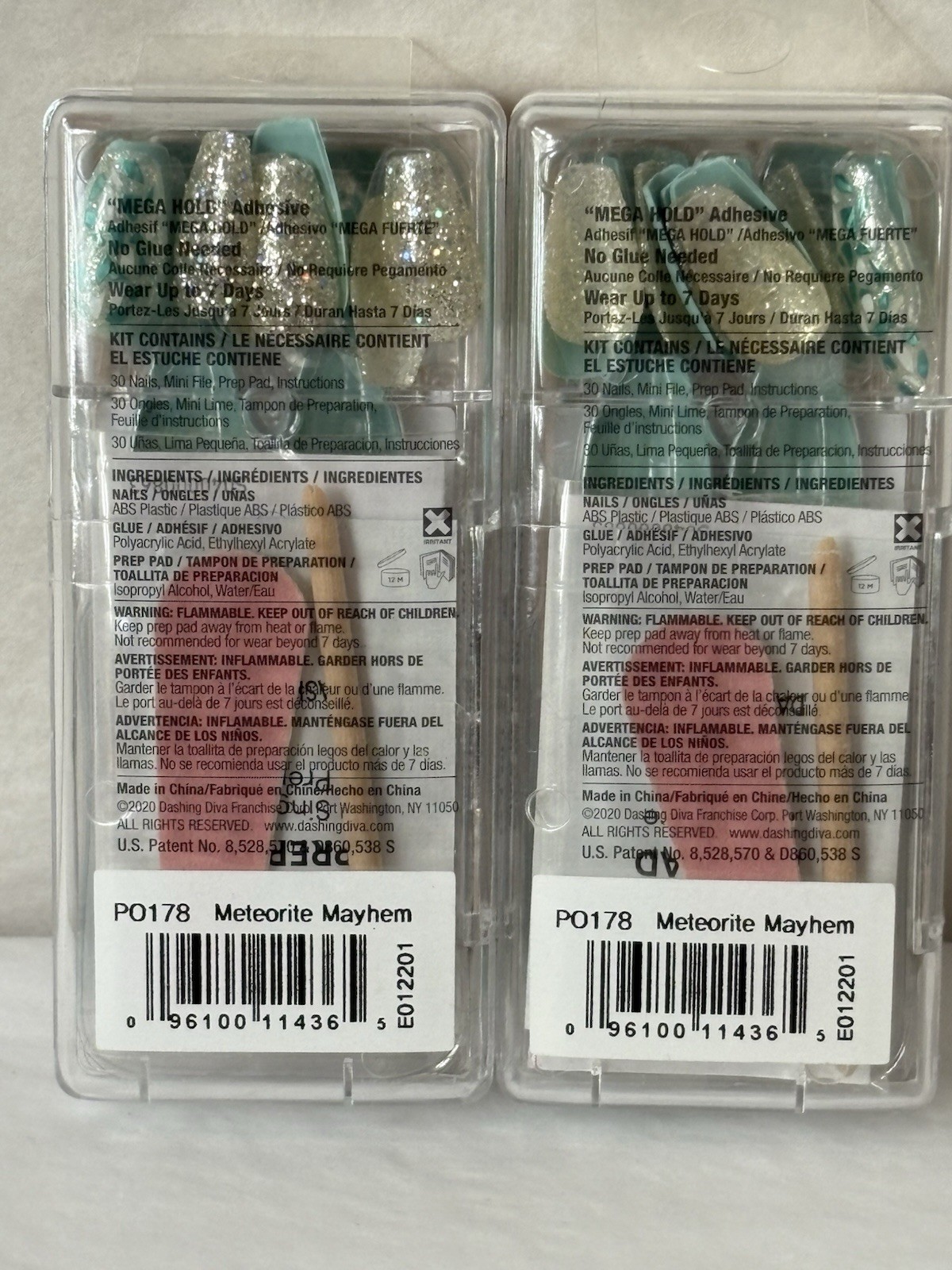 New Dashing Diva Magic Press On Nails 30 Tips 12 Sizes Per Box 2-PACK (T18-20)