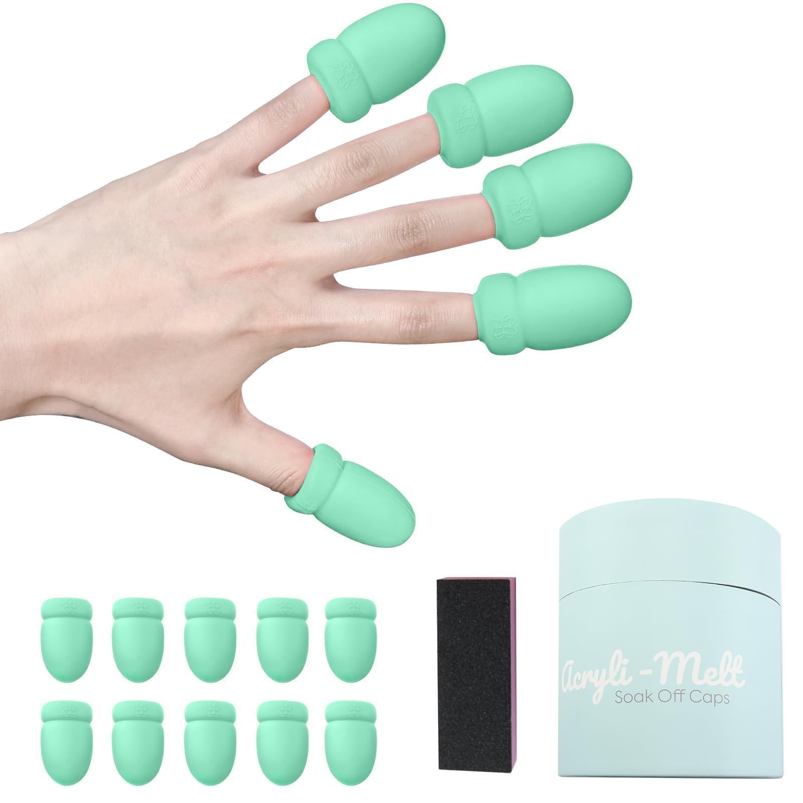 Gel Polish Remover Refill Kits for Nails, Holiday Gifts Women Green Short