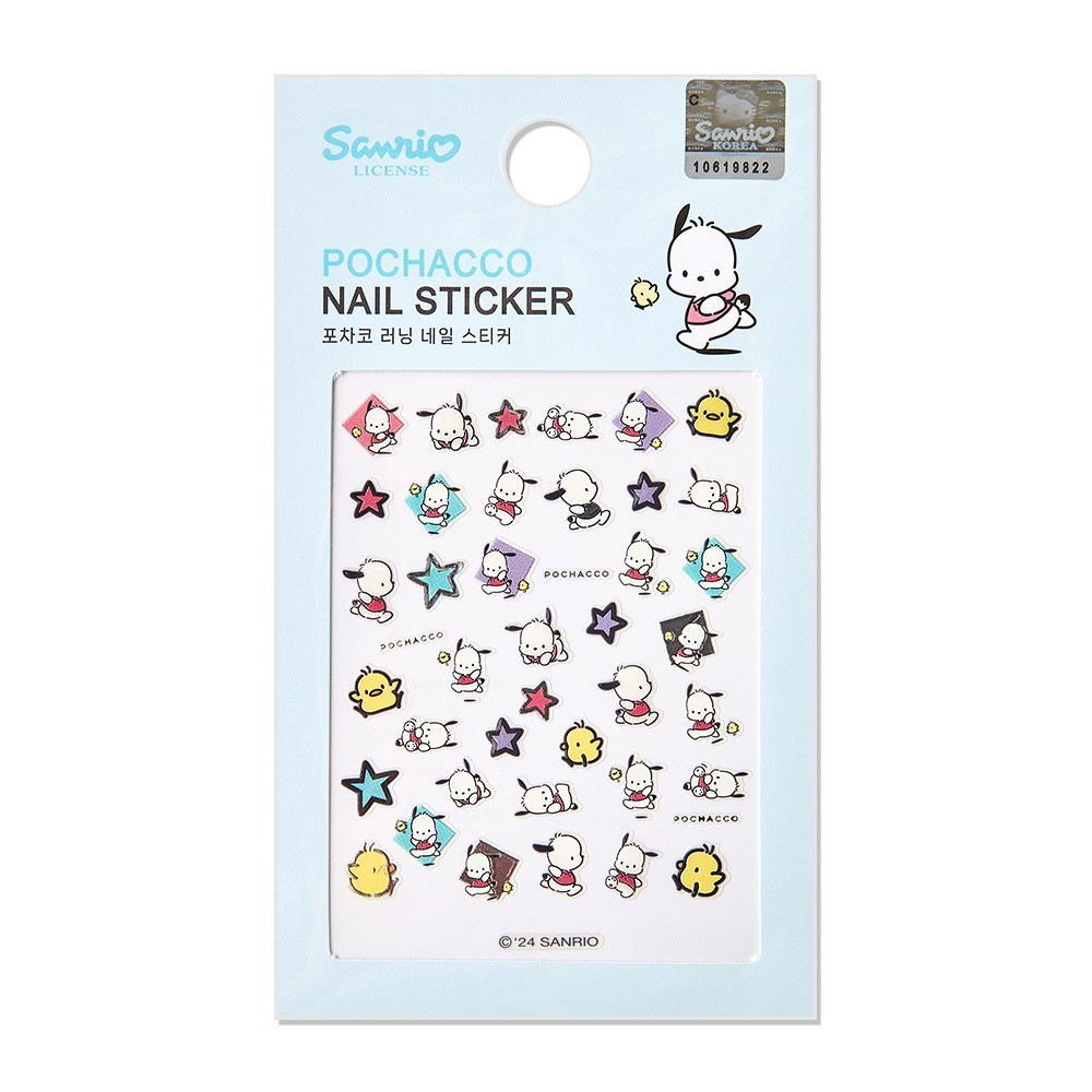 Pochacco Nail Stickers Set – 2 Sheets | Running Kawaii Nail Art Sanrio Korea