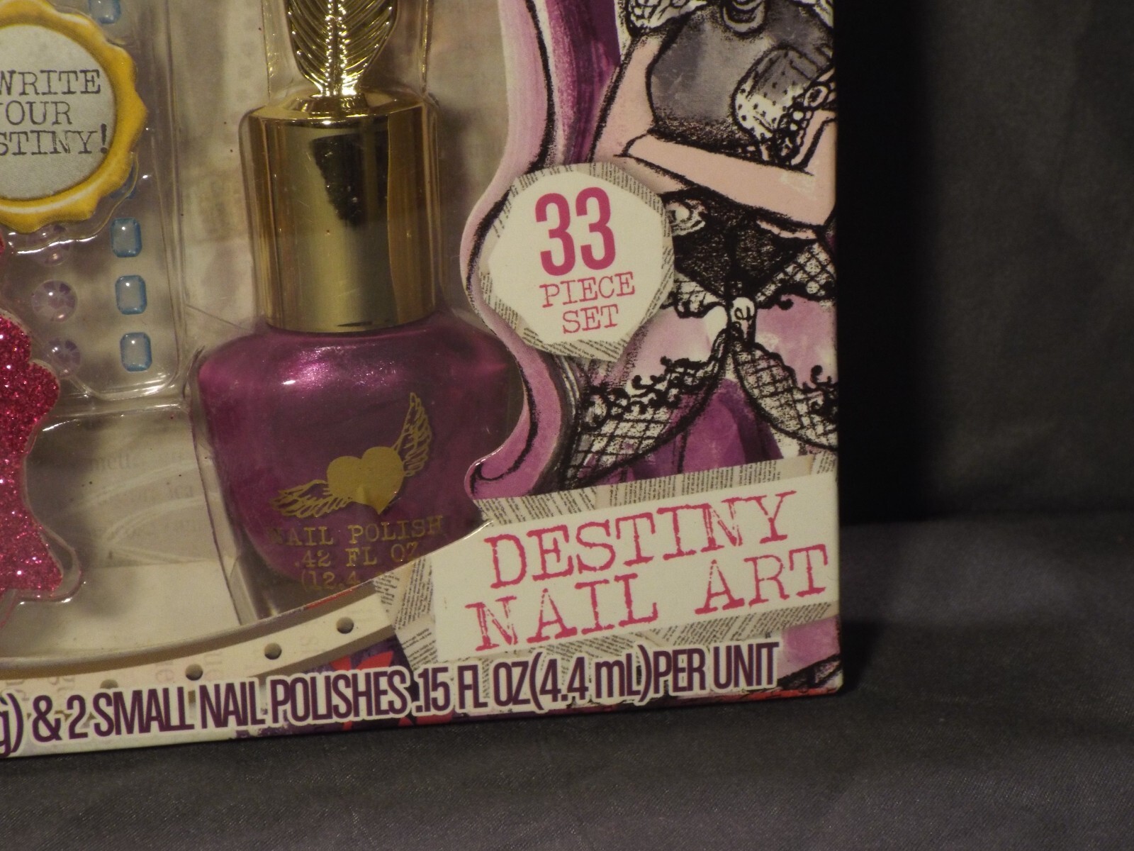 Ever After High Destiny Nail Art Studio 33 Piece Set New!