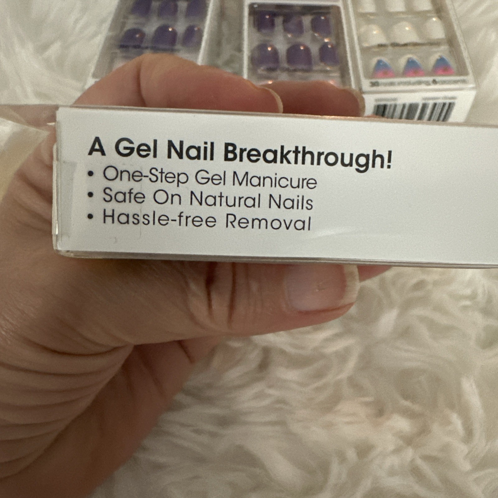 imPRESS Press on manicure Lot Of 4 Purple/Pink/White 30 Nails In Each Set