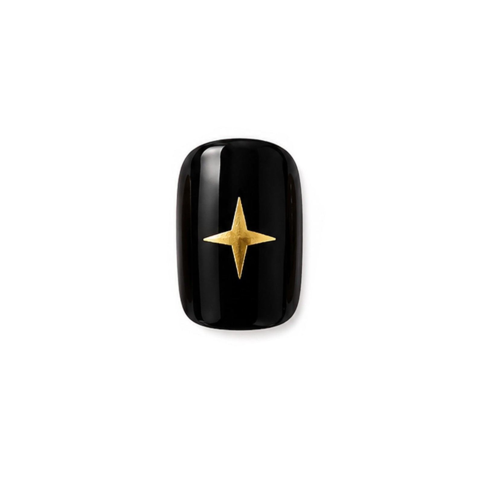 NEW YORK Press&Go Press-On Manicure Fake Nails, Gold Glitter Black French Tip…
