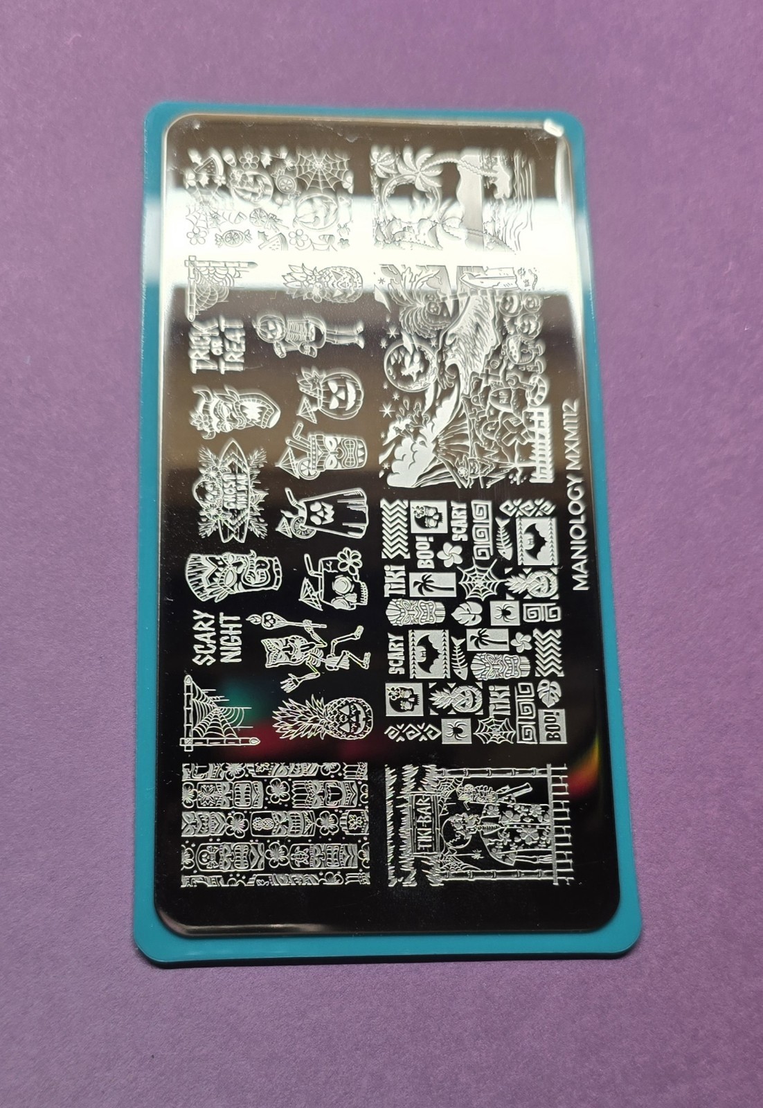 MXM112 Creepy Tiki: Tiki Terror Hula Ween Halloween Hawaii Nail Stamping Plate