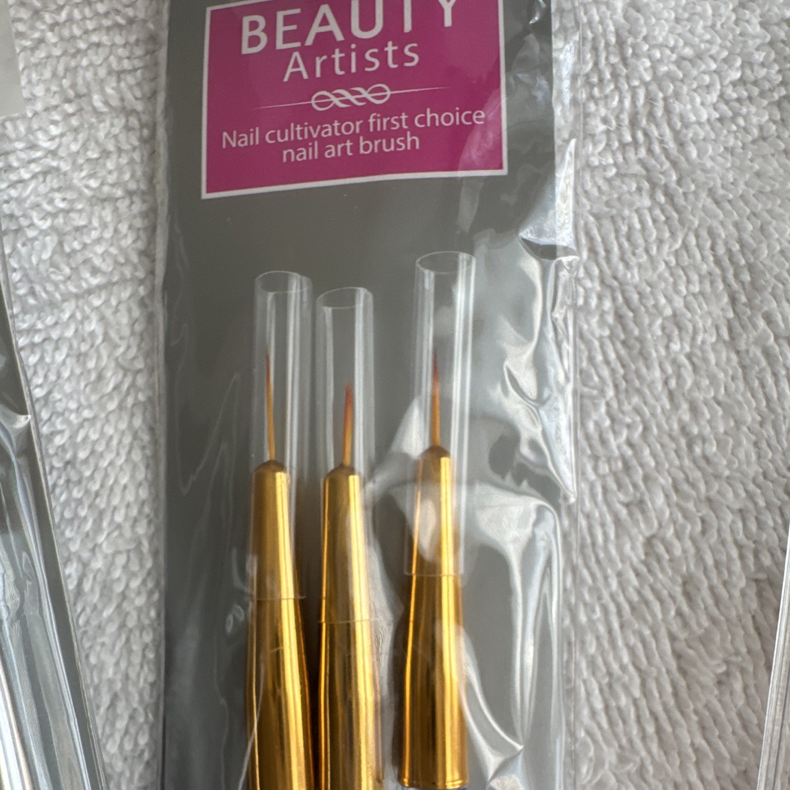 BEAUTY Artists Nail Art Brush Set, Multicolor Glitter Handle Brushes
