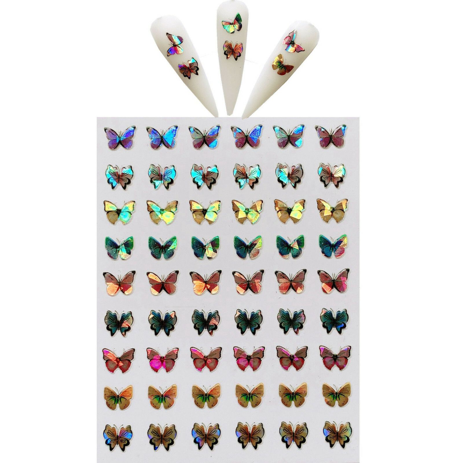 3D Nail Stickers Art Butterfly Style Decals Adhesive DIY Designs Decor US