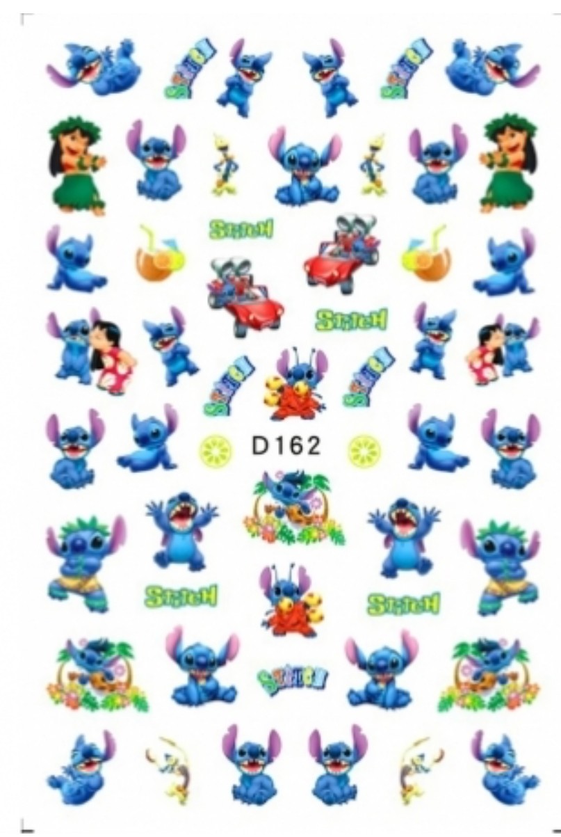 Nail Art Stickers ASSORTED DISNEY LILO AND STITCH D162