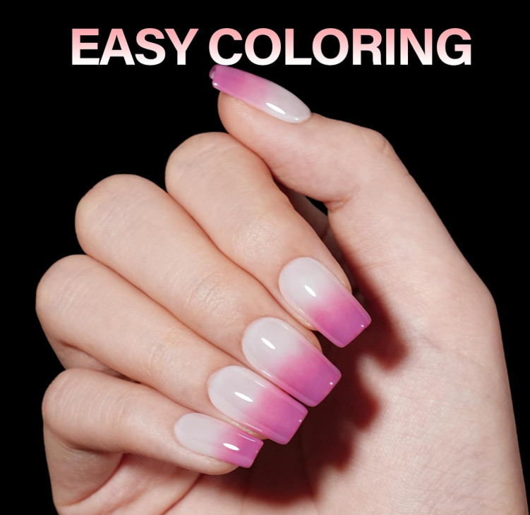 Short Square Gel Nail Tips – Full Cover Clear Half Matte Acrylic Press on Nails