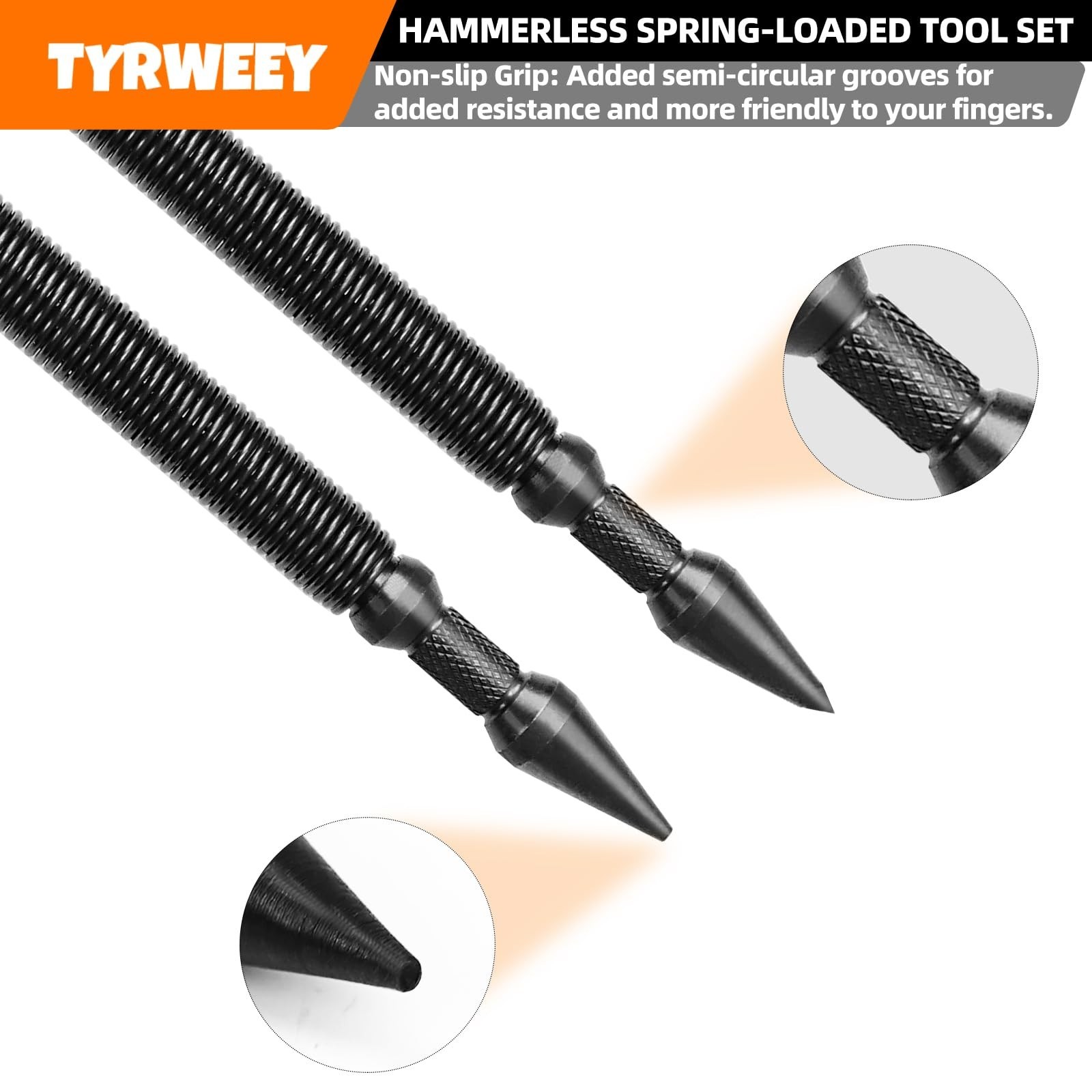 5-Piece Nail Setter Dual Head Nail Set & Dual Head Center Punch & Hinge Pin R…