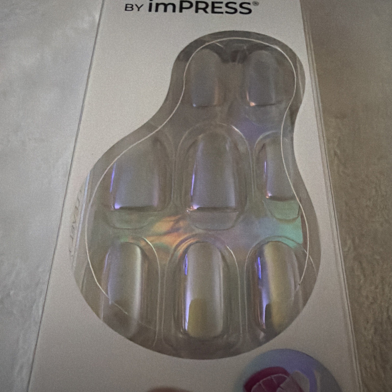 imPRESS Multicolor Holographic Press-On Nails 30 Count Self-Adhesive Full Cover