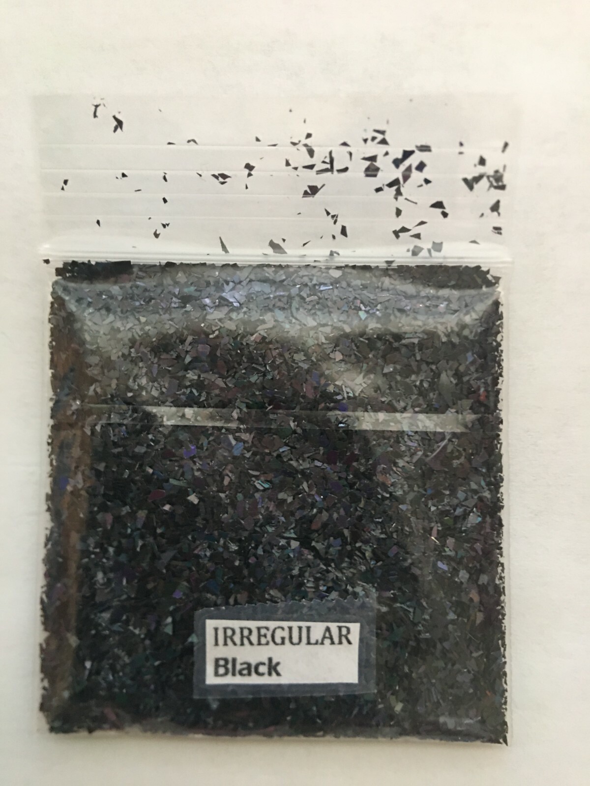 Solvent Resistant IRREGULAR shape Glitter (Black) Nail Art Face Crafts-1tsp-US