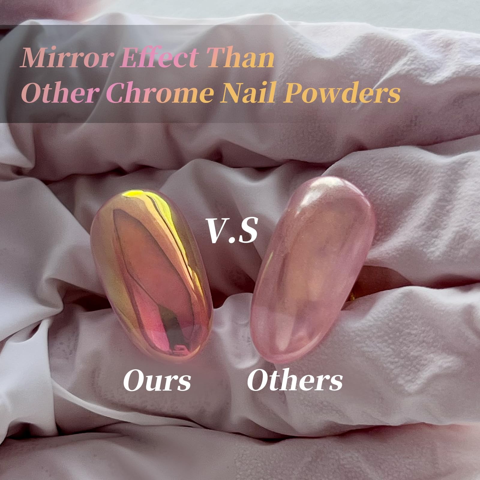 EARLMONI Unicorn Chrome Nail Powder, Aurora Mermaid Color-Shifting Pigment, H…
