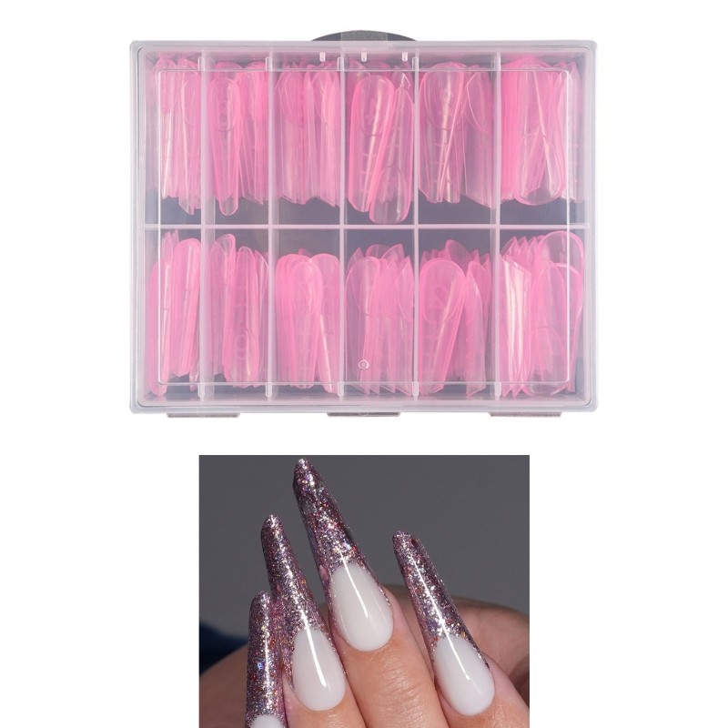 Duals Nail Form Clear Gel Nail Extension Mold with Scale Full Cover UVS Gel Nail
