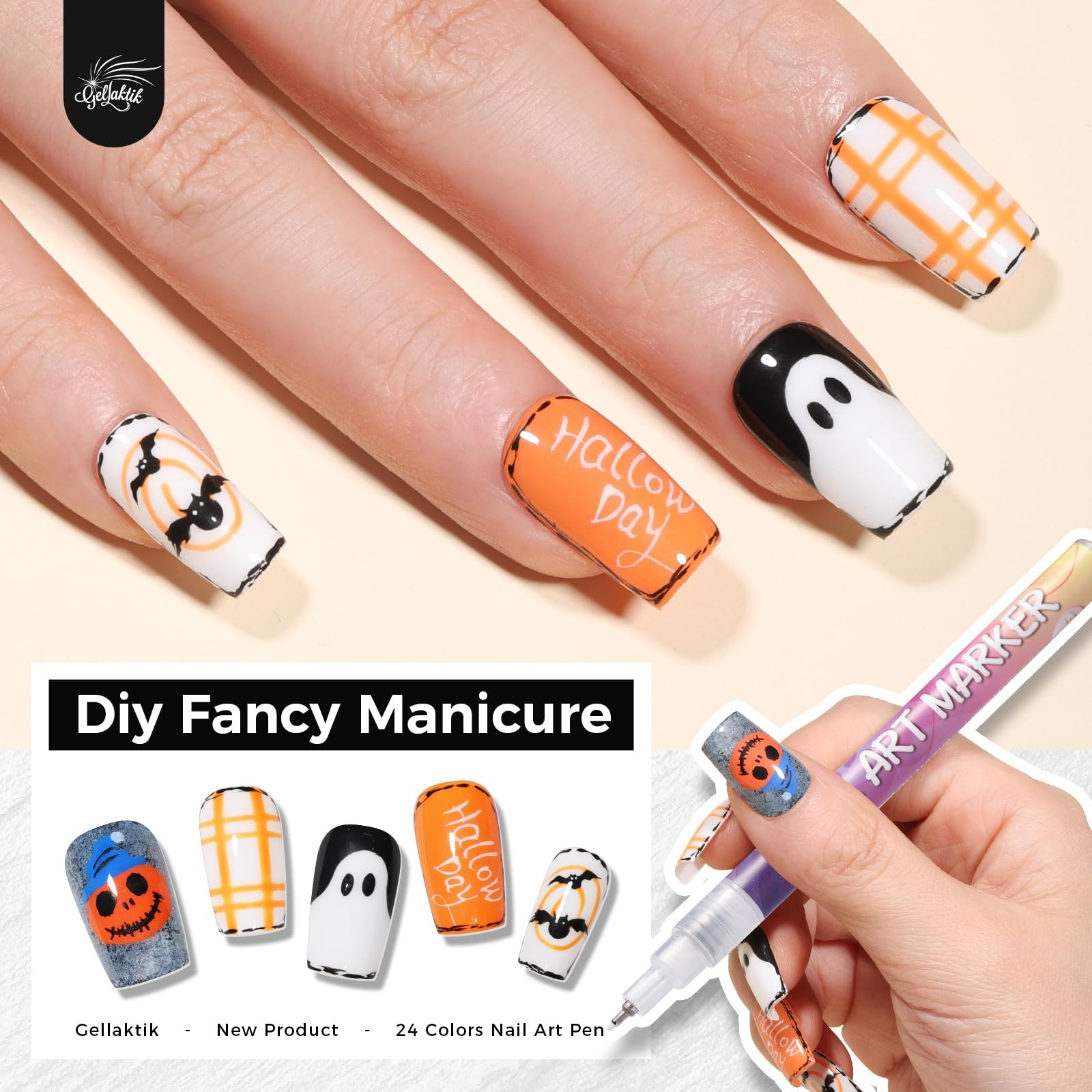 12 Color Nail Art Pens 0.5mm Fine Tip Quick Dry Paint Markers For DIY