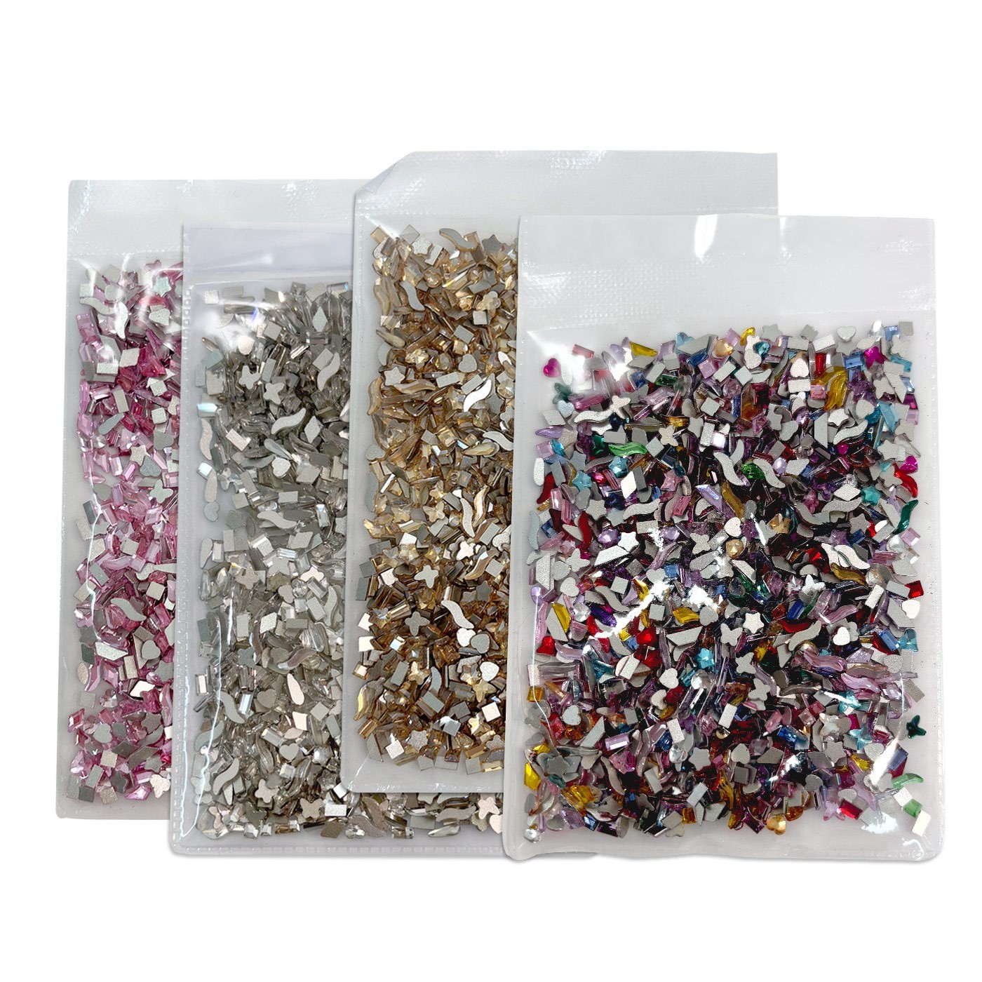 1440pcs Mix Shapes Small Size Flatback Crystal Glass Rhinestones Nail Art Decors