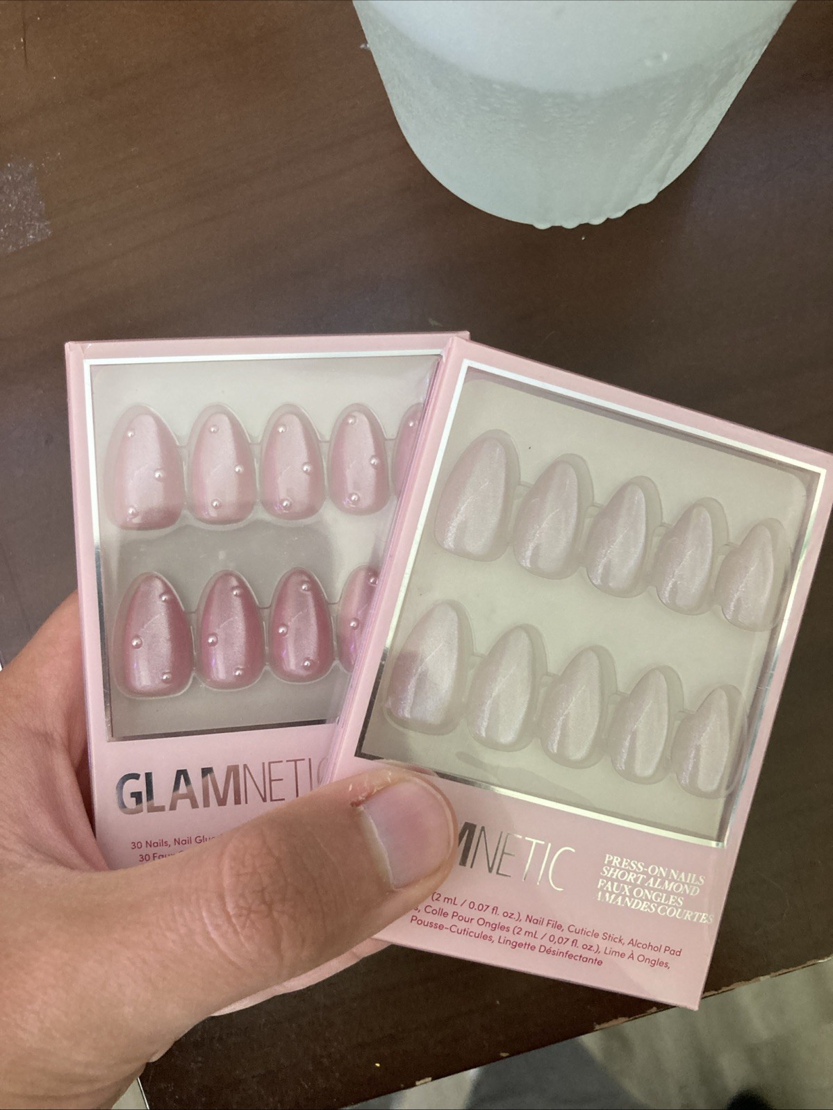Glamnetic Press-On Nails Short Almond 2 Sets In Box New Sealed Easy To Use