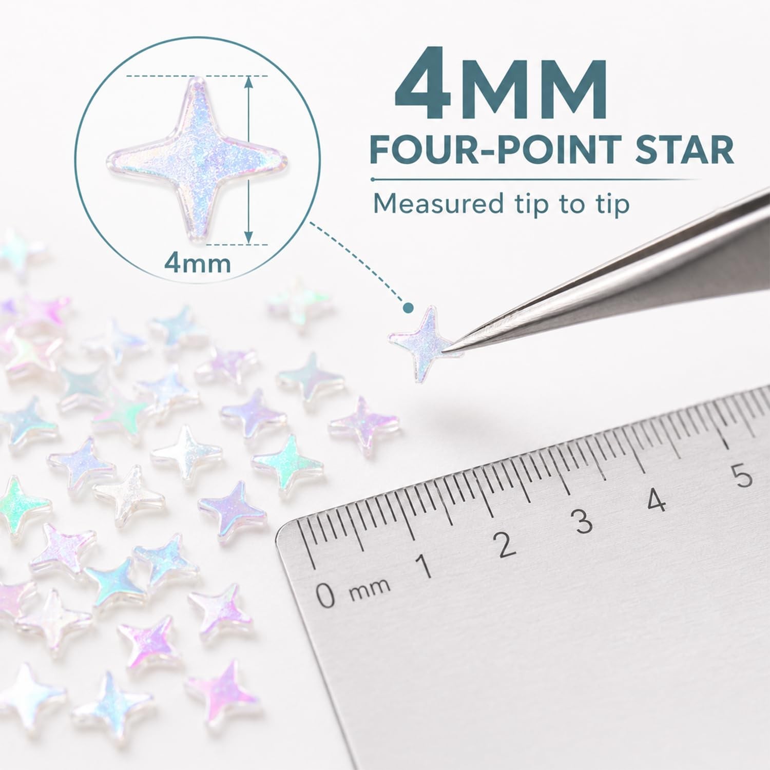 BHKTKHT Holographic 4-Point Star Glitter for Nails, Resin and Crafts | Ultra-…