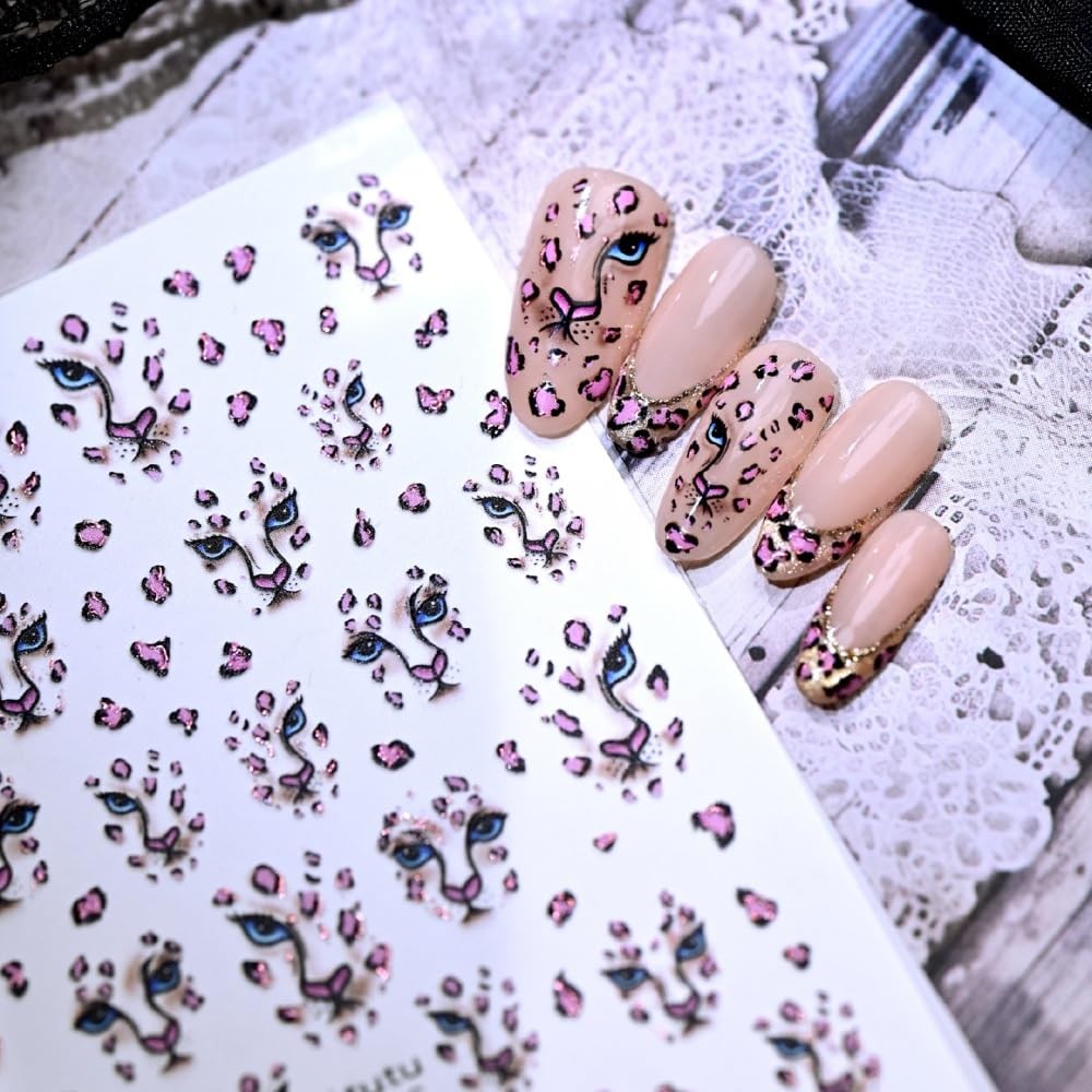 BLGTGH Style31 Leopard Print 5D Nail Stickers