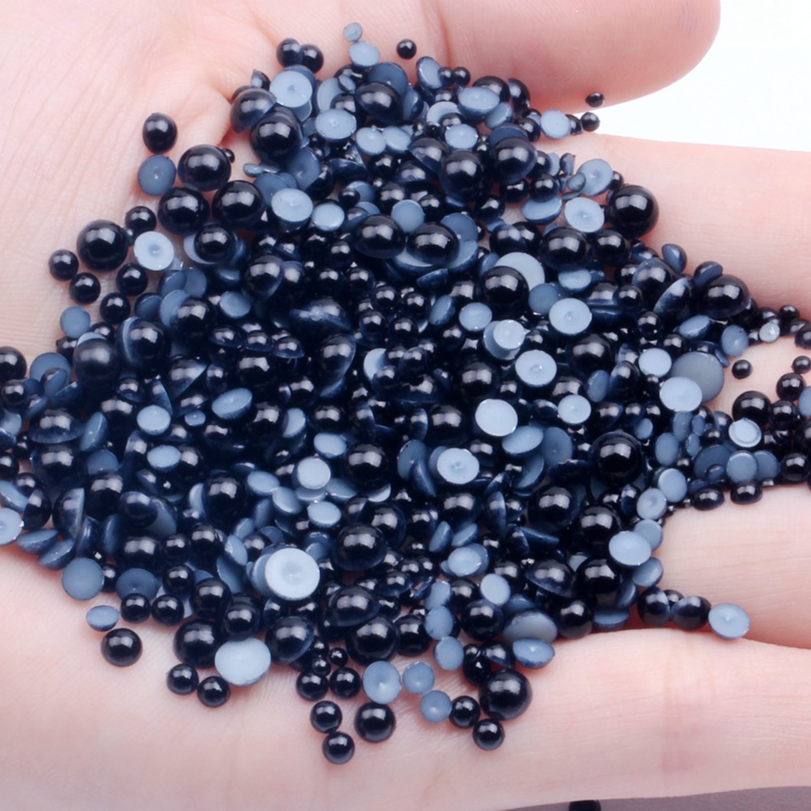 10,000 pcs Acrylic Tiny Half Pearl Flatback Round Bead 1.5mm Nail Art Tips