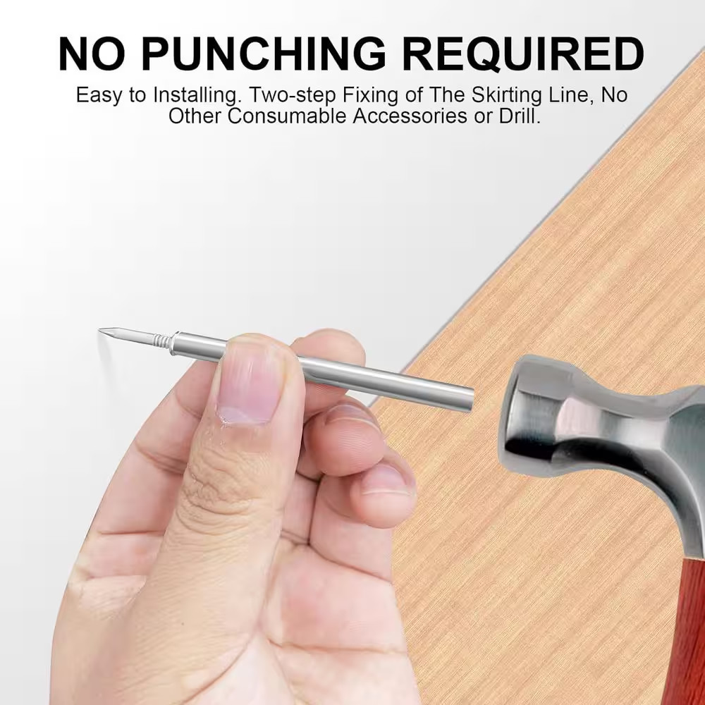 Galvanized Steel Seamless Double-Head Skirting Invisible Nails and Screws (200-P