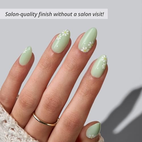 Press On Nails Short – Meadow Daisy, Easy-to-Apply 3D Flower A2-Meadow Daisy