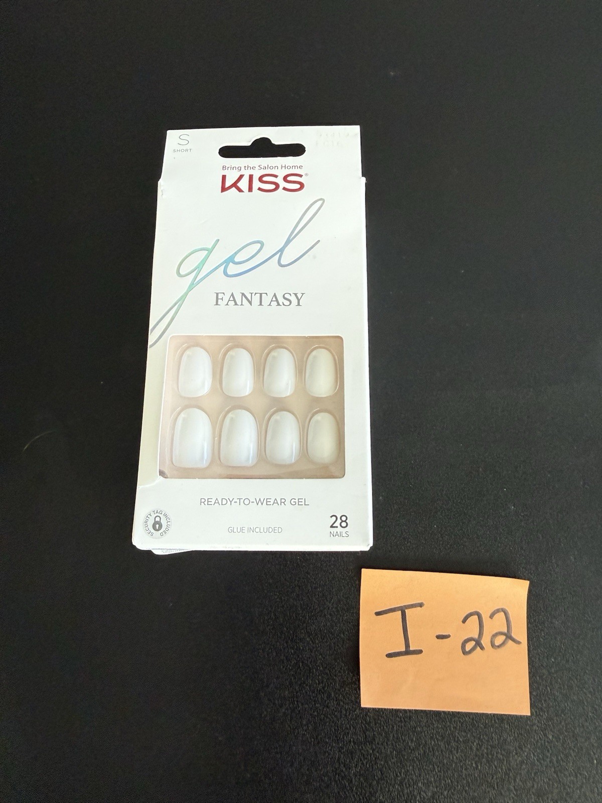 KISS Gel Fantasy, Press On Nails, Nail glue included, ‘Happy Hands’, White,…