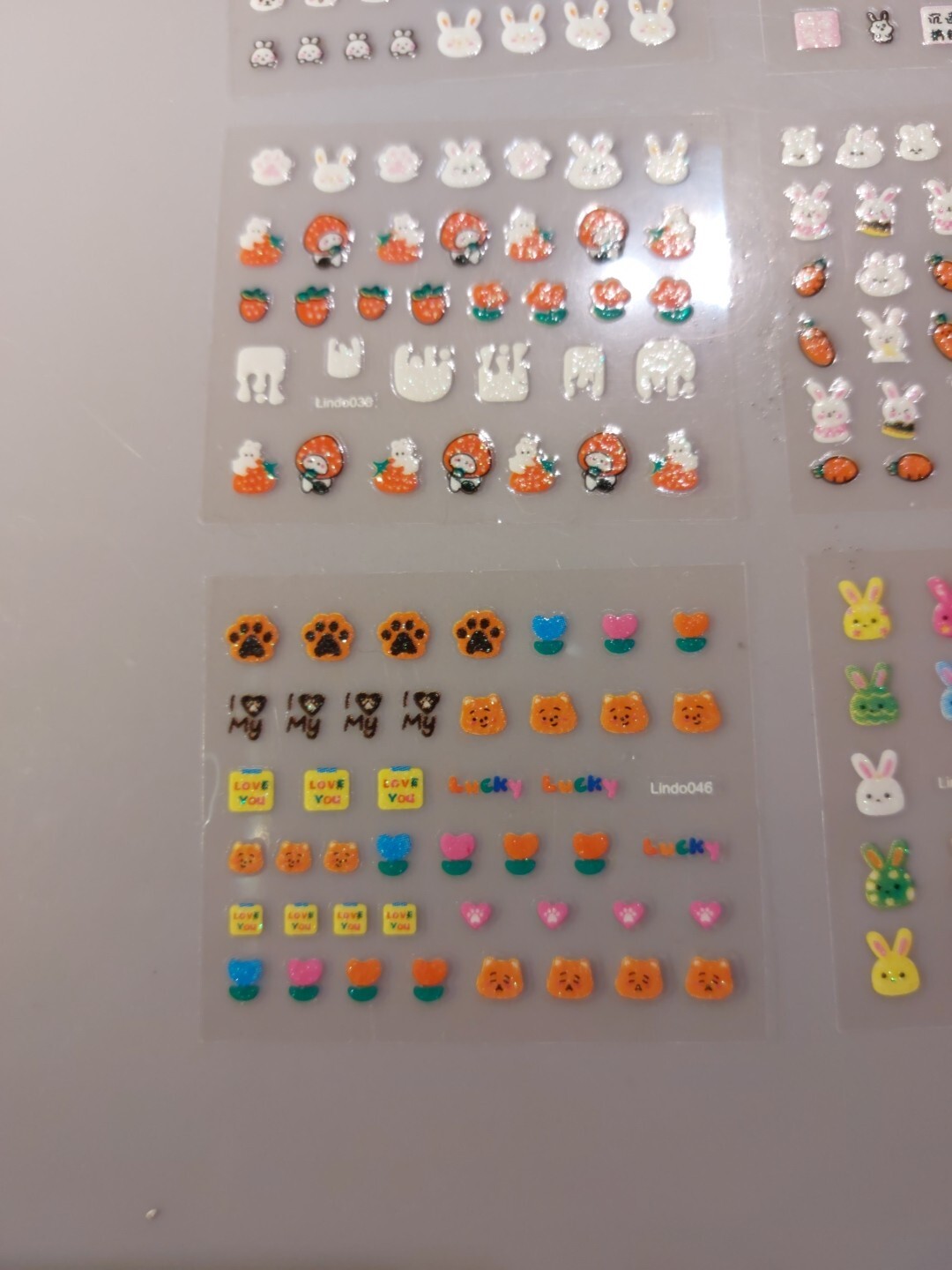 6 X Small Sheets Of Cute Nail Art Stickers (Dn221) New