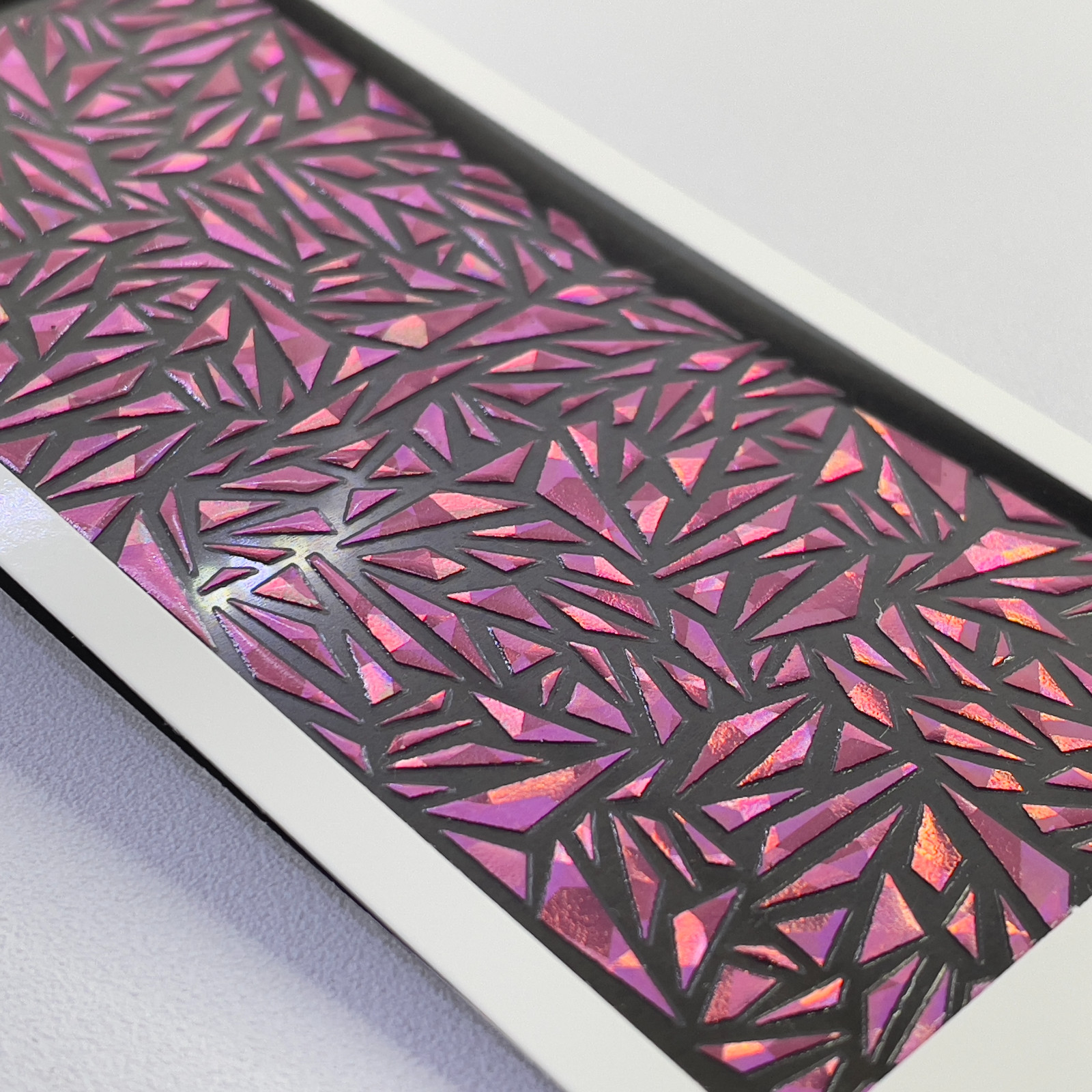 Rose Pink Gold Glass Nail Stickers DIY Pink Aurora Holographic Made in Korea