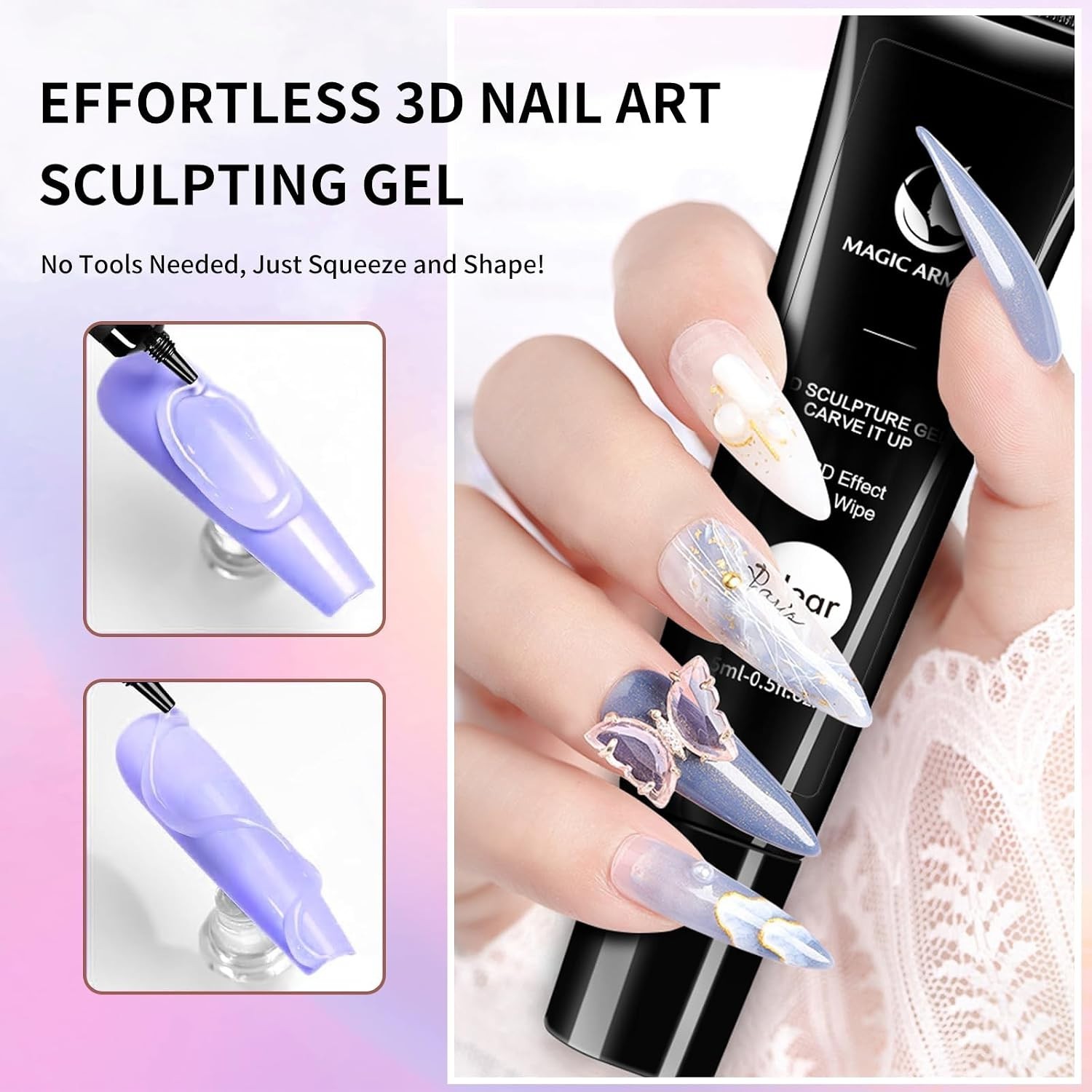 15g 3D Nail Gel & Chrome Powder Kit – Effortless Artistry for Nail Enthusiasts