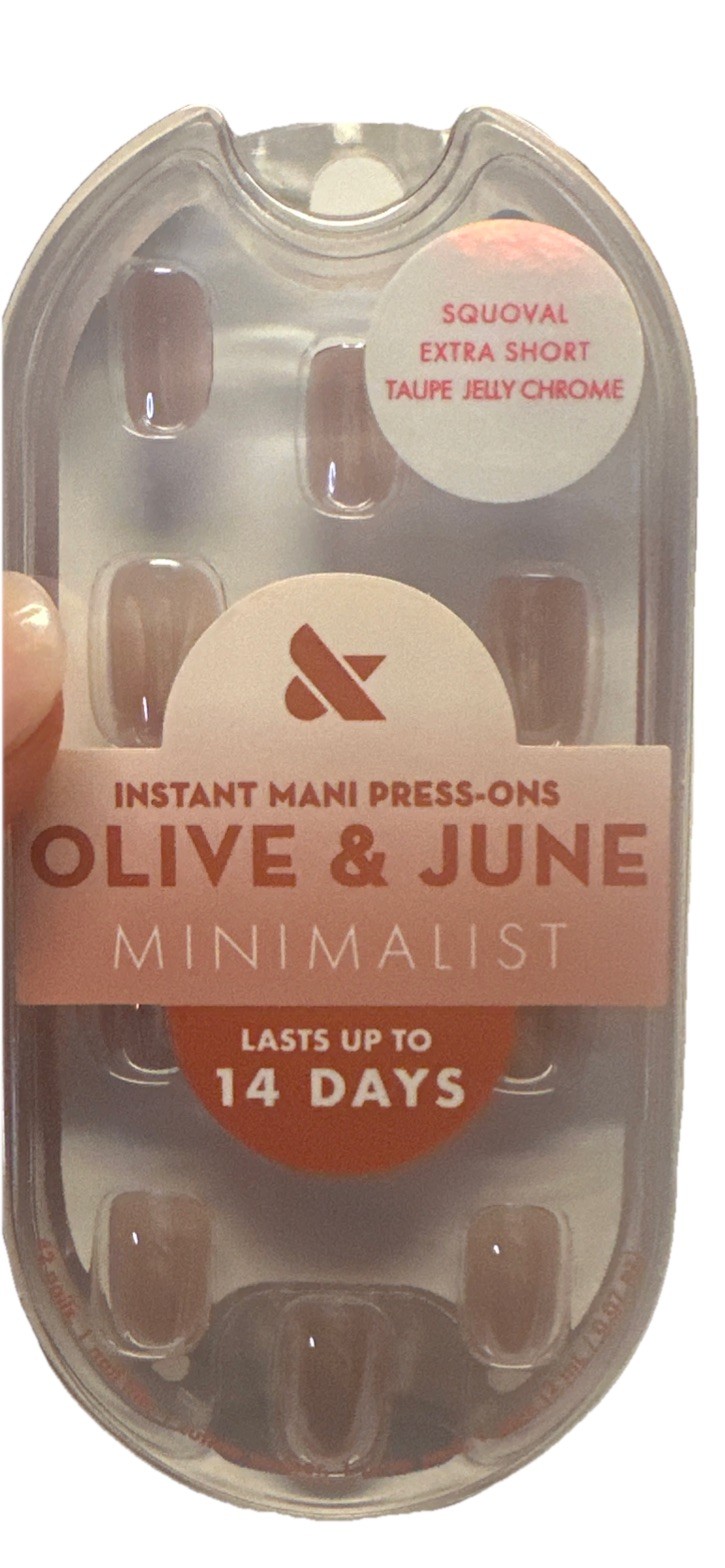 Olive & June Instant Mani Press-ons. Last Up To 14 Days, Round, Oval Equal X4