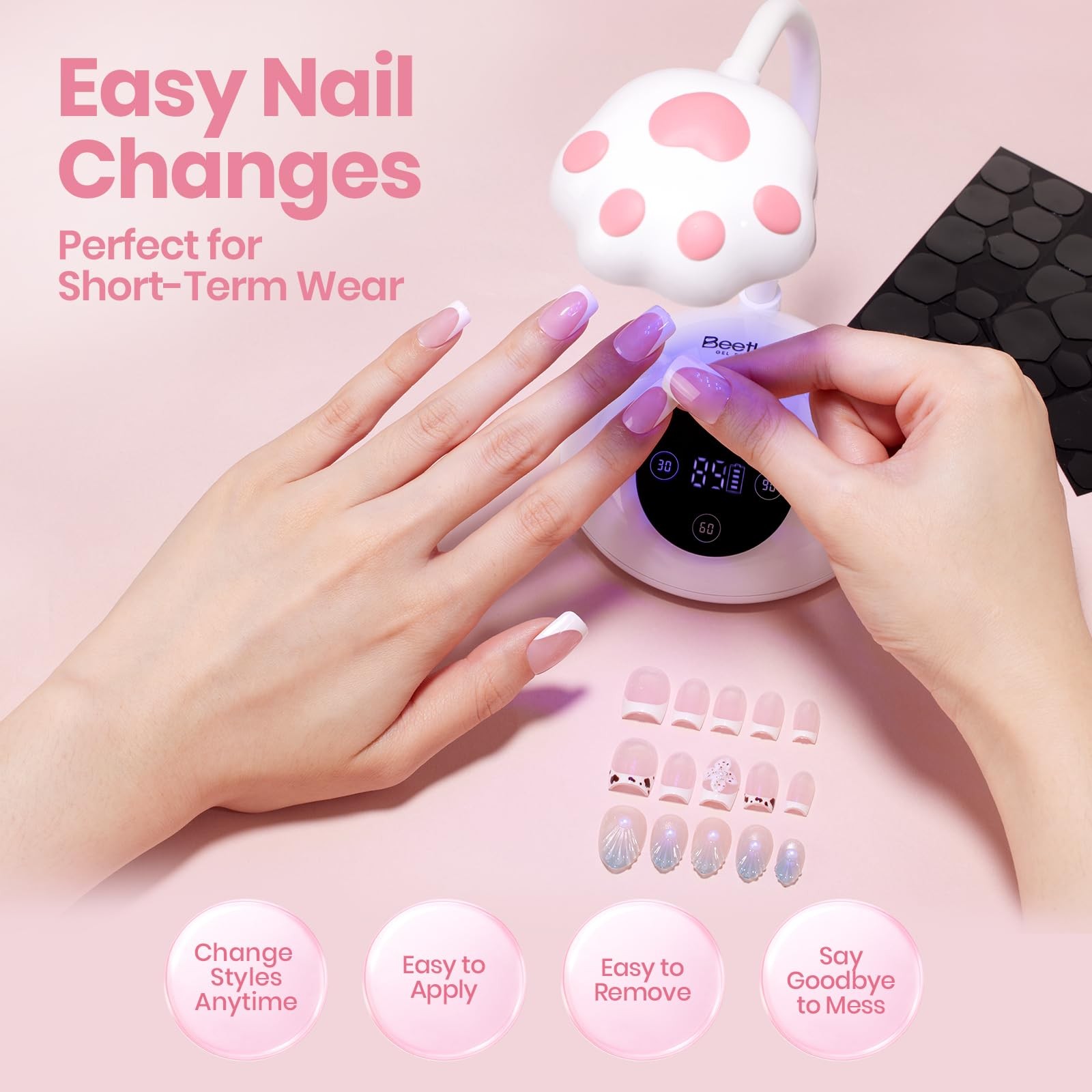 Beetles Nail Adhesive Tabs for Press On Nails, Strong Hold Nail Glue Tabs | 4…