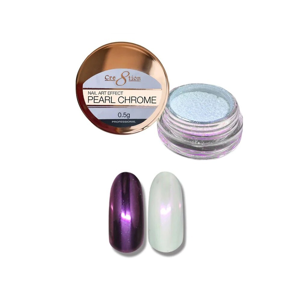 Cre8tion Chrome Nail Art Effect Powder 1g – Pearl Chrome 03