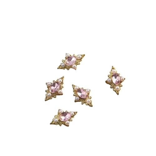 Luxury Nail Charms Big Rhinestones Gold Border Nail Gems Metal Alloy asd-24