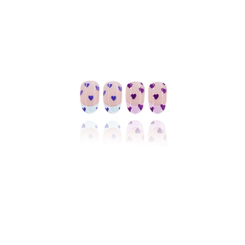 Fashionable Short Almond Press on Nail For Women Valentine s Day Nail 24Pcs